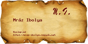 Mráz Ibolya névjegykártya